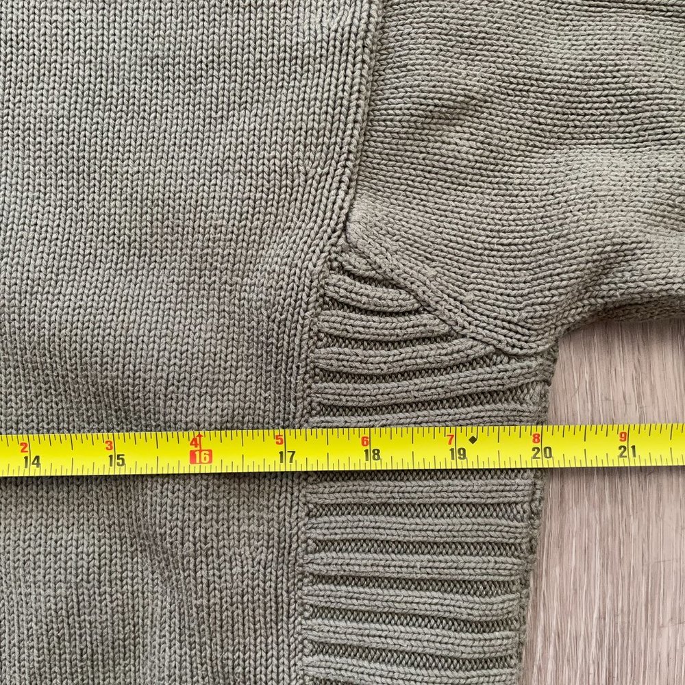 Orly | Sage Green Cotton Turtleneck Sweater - Size L - Picture 7 of 10